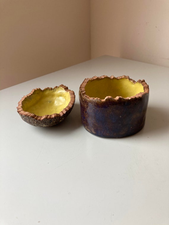 Unique Hand Crafted Lidded Ceramic Trinket Box