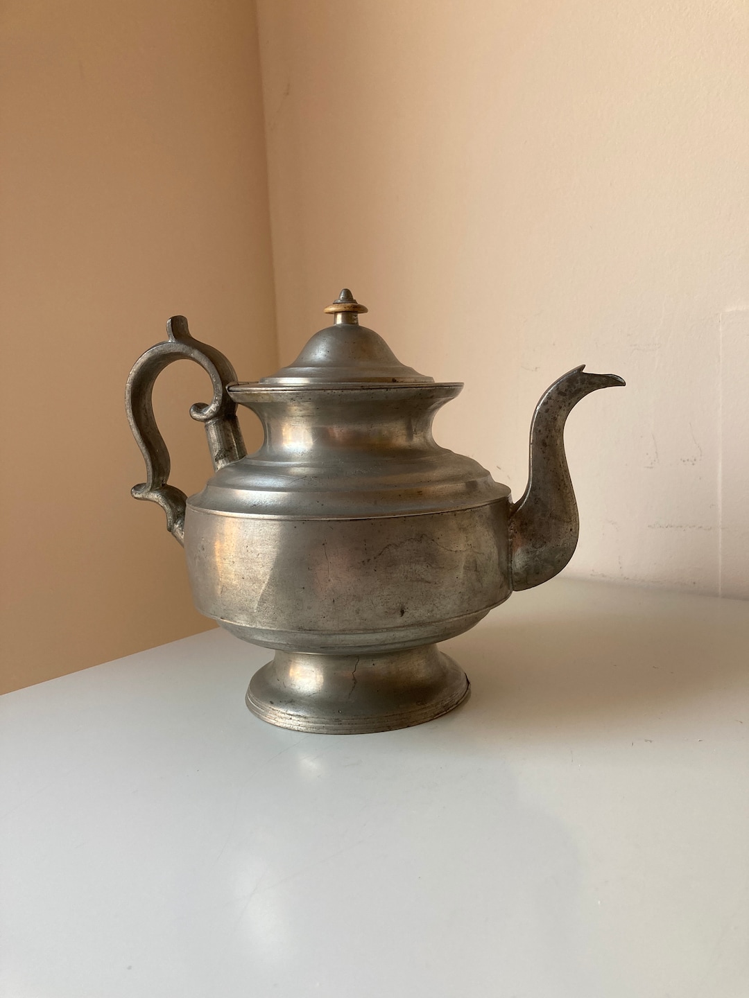Antique American Pewter Teapot by Boardman & Hart, Nyork 182747 Etsy