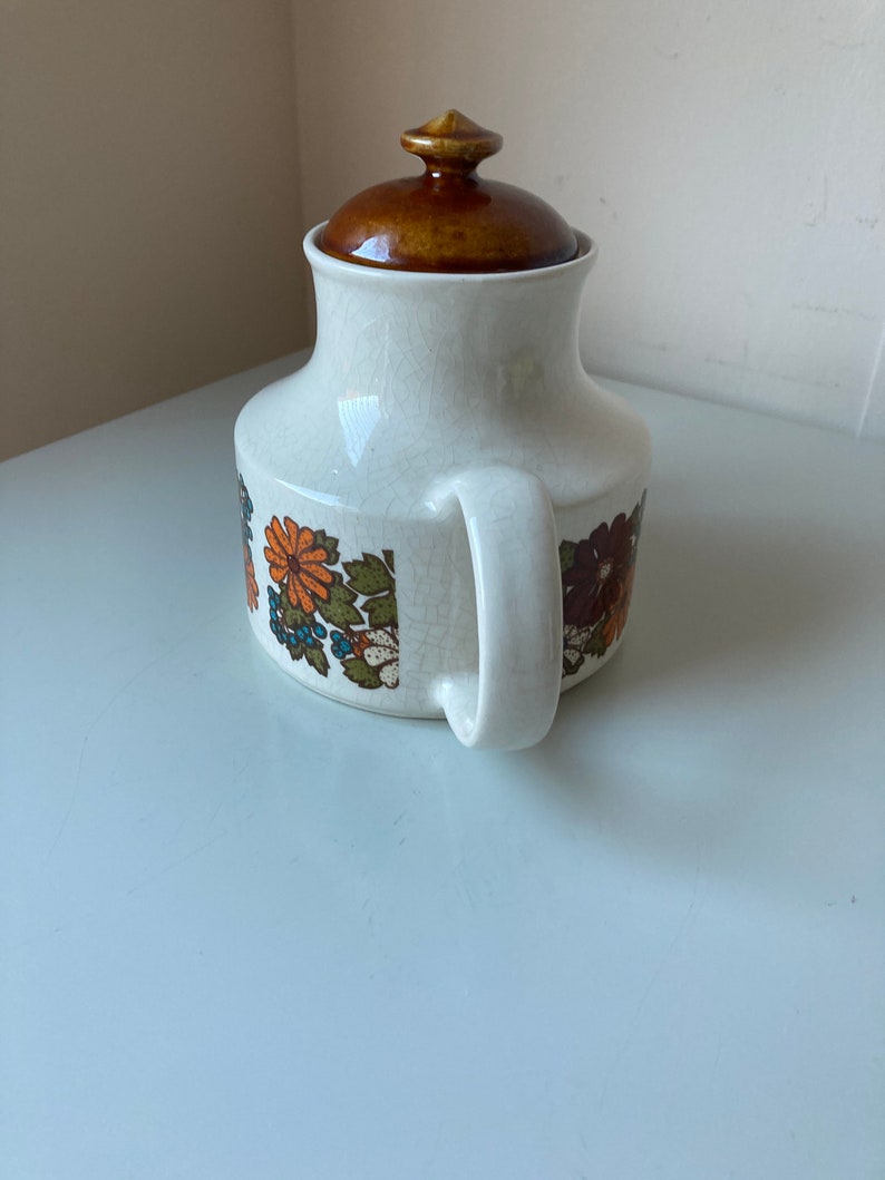 Vintage Arthur Wood \u201cMiami\u201d China Teapot with Brown Lid