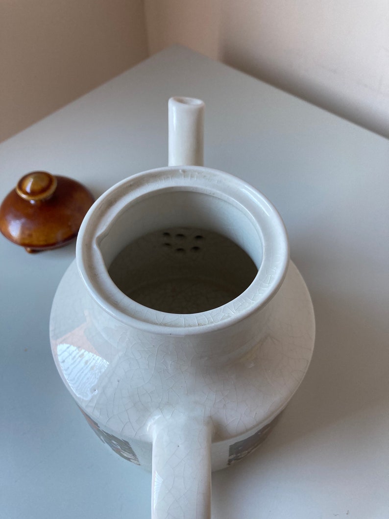 Vintage Arthur Wood \u201cMiami\u201d China Teapot with Brown Lid