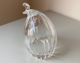Vintage Steuben Clear Crystal Abstract Quail #8533 Designed by Donald Pollard