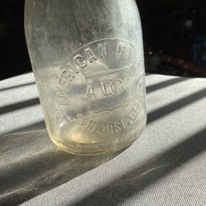 American Dairy Co. San Jose Embossed Quart Milk Bottle