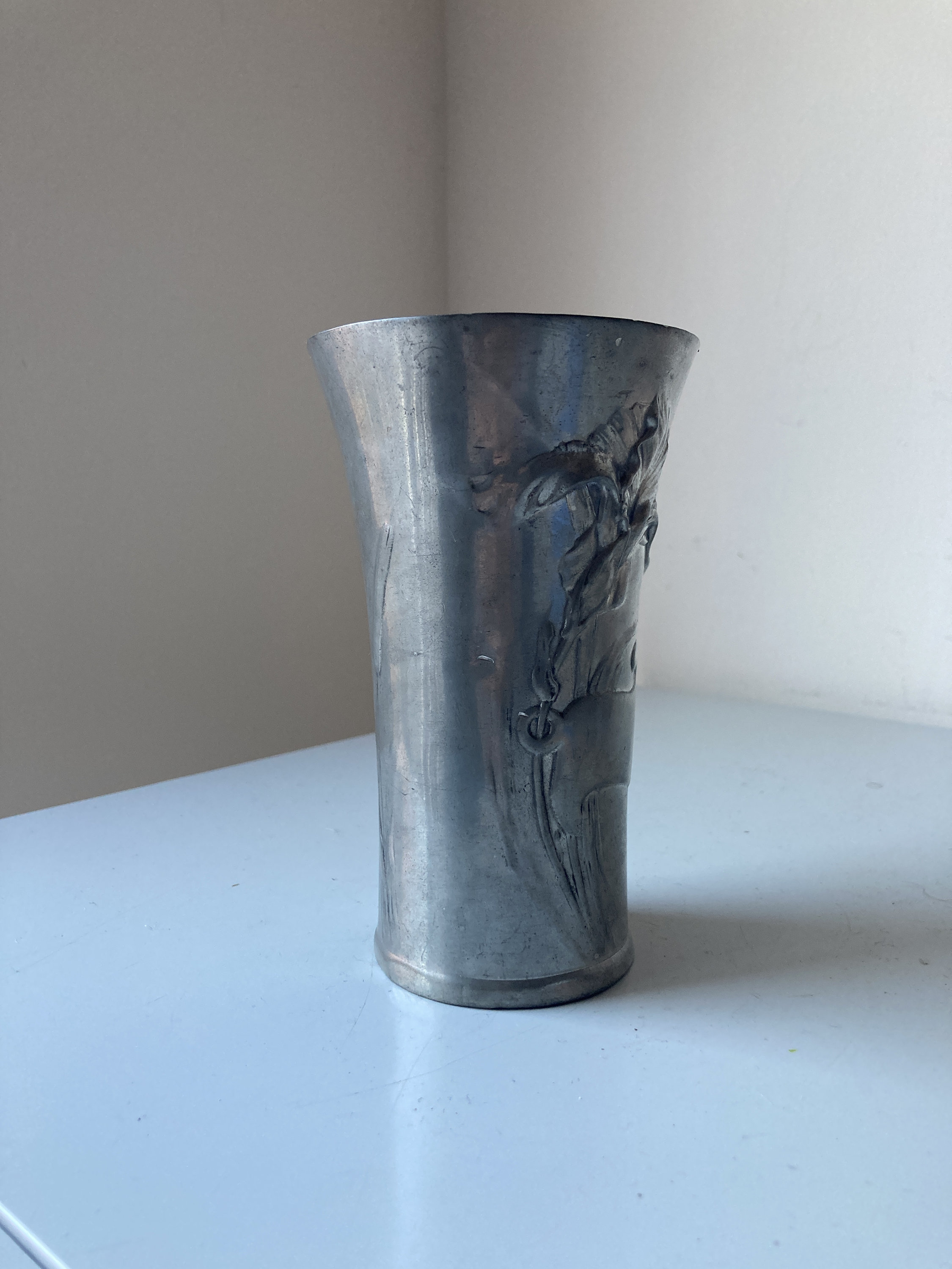 Kayserzinn Art Nuveau Pewter Vase - Early Number 4067 Dates