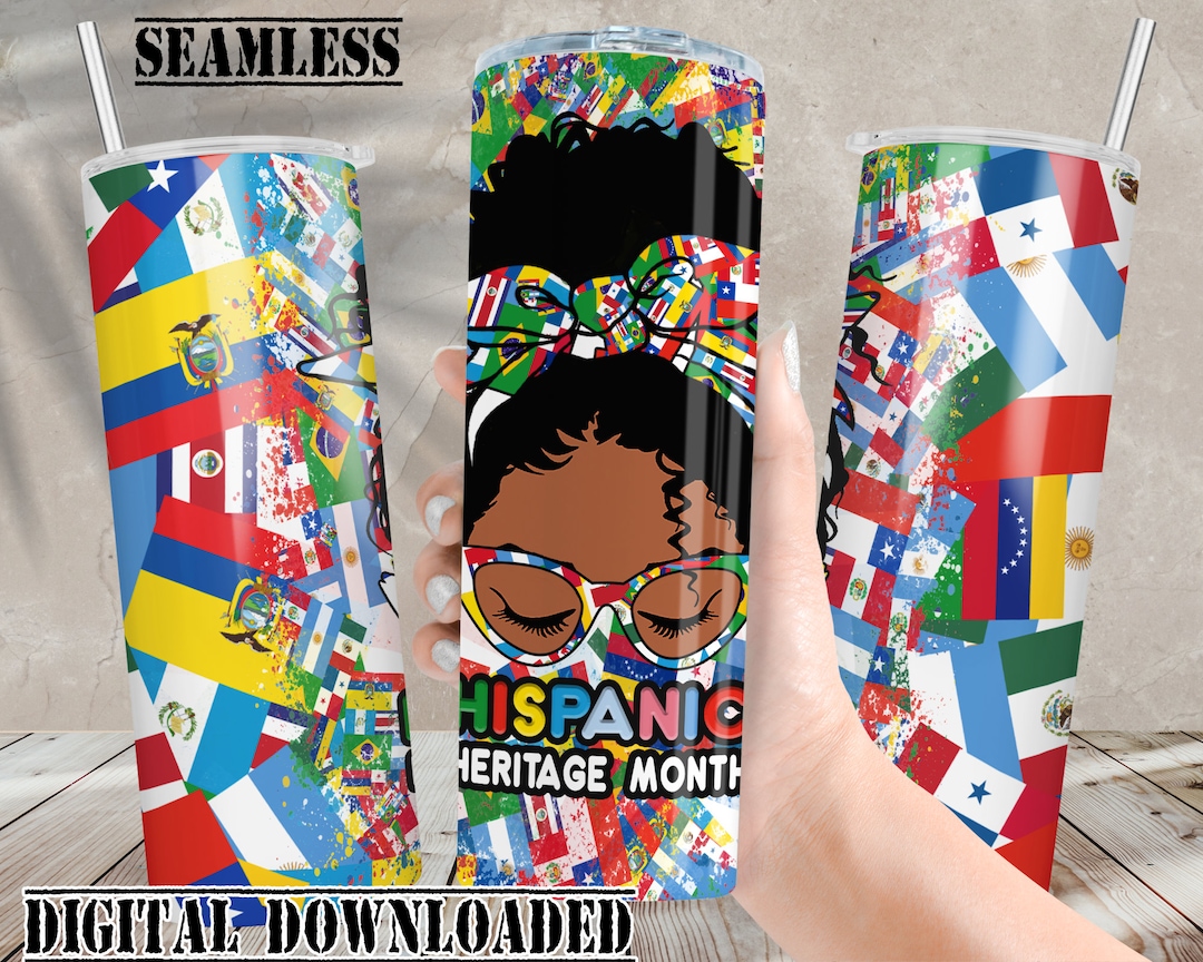 Hispanic Tumbler Wrap,melanin Tumbler Wrap,hispanic Heritage Png,messy