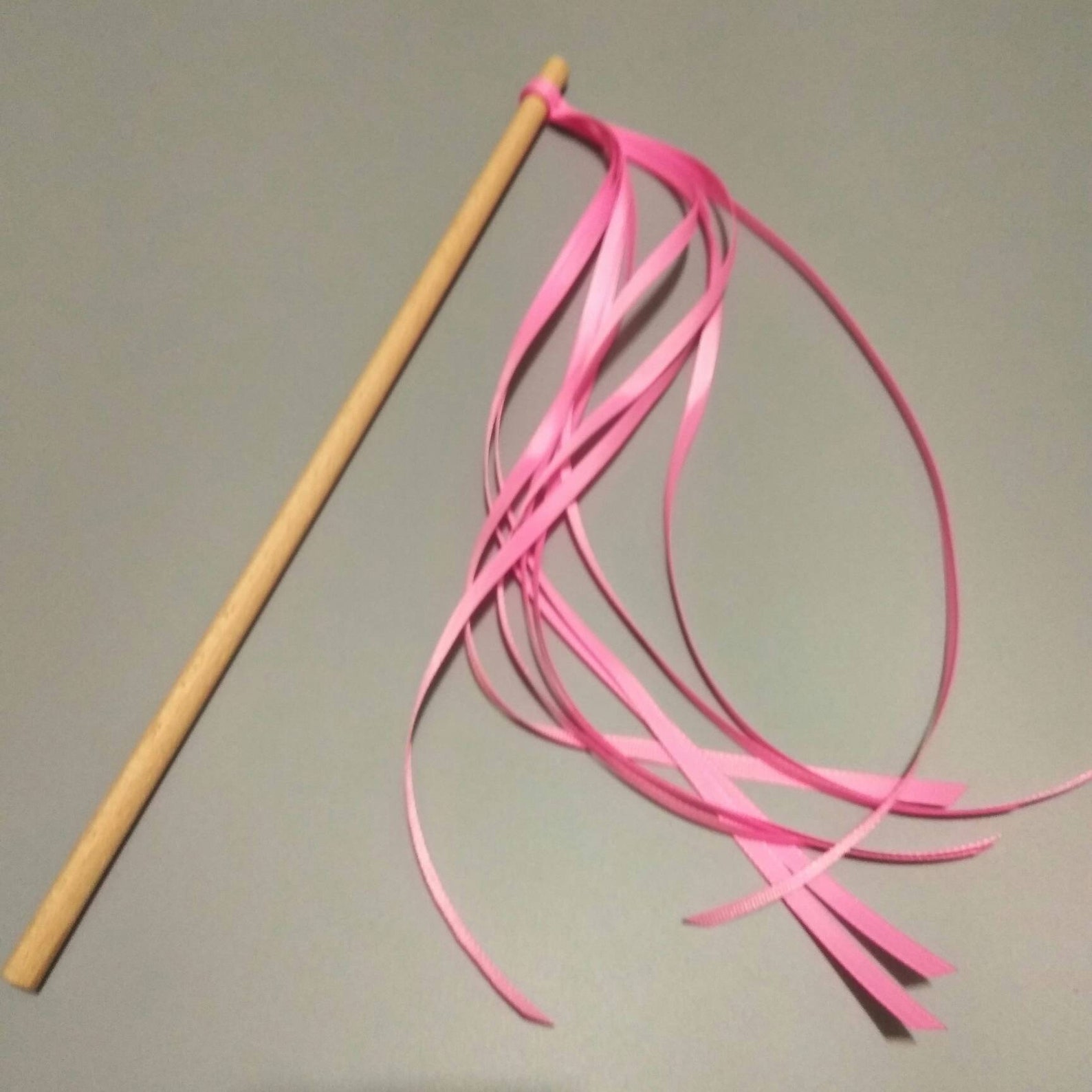 Pink ribbon cat teaser wand Cat toys Etsy