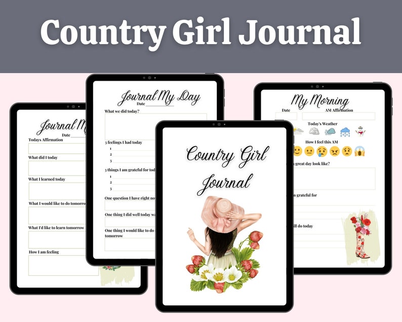 Country Girl Journal Printable - Printable Journal - Daily Journal ...