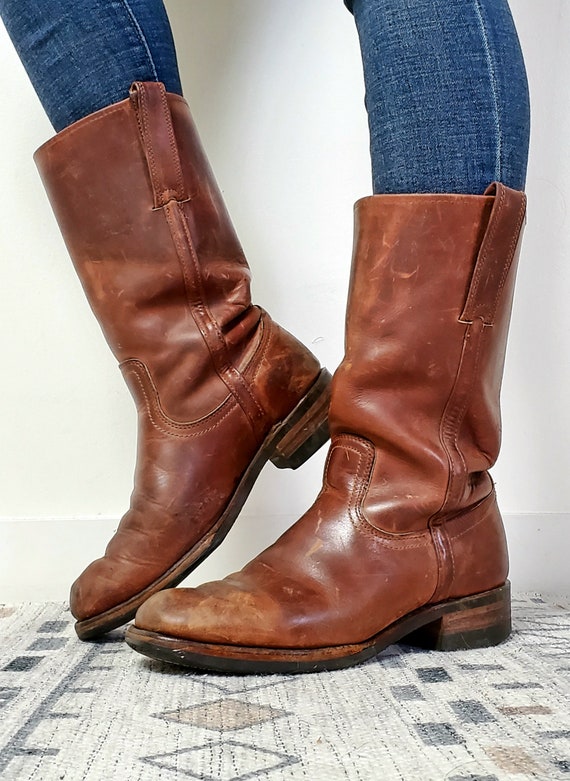 Vintage Frye Boots Western Square Toe