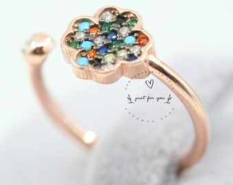 Four Leaf Clover Silver Ring