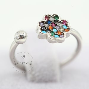 Four Leaf Clover Silver Ring