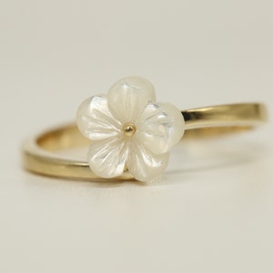 Flower Adjustable Silver Ring