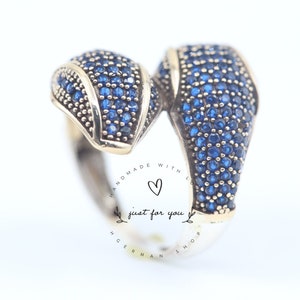 Snake Silver Ring, Handmade Jewelry, Gifts for Her, Ultramarine Ring