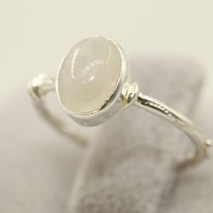 Genuine Moonstone Silver Ring