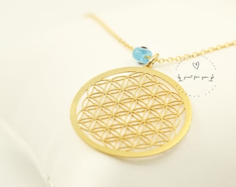 Flower of Life Silver Necklace