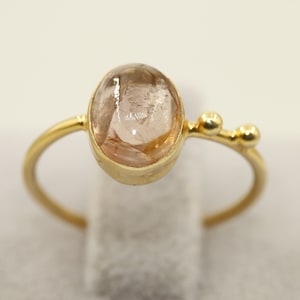 Natural Tourmaline Silver Ring