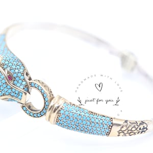 Jaguar Panther Leopard Cubic Zircon Bracelet, Sterling Silver Bracelet, Gift for Her, Leopard Bracelet, Cheetah Bracelet, Cat Bracelet,Tiger