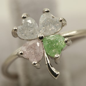 Four Leaf Clover Silver Ring