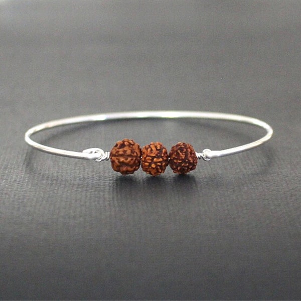 Rudraksha Bracelet, Bodhi Tree Bracelet, 8 mm Beads, Spirituality, Mala, Prayer, Protection, Man, Woman,Meditation,Yoga Bangle Bracelet