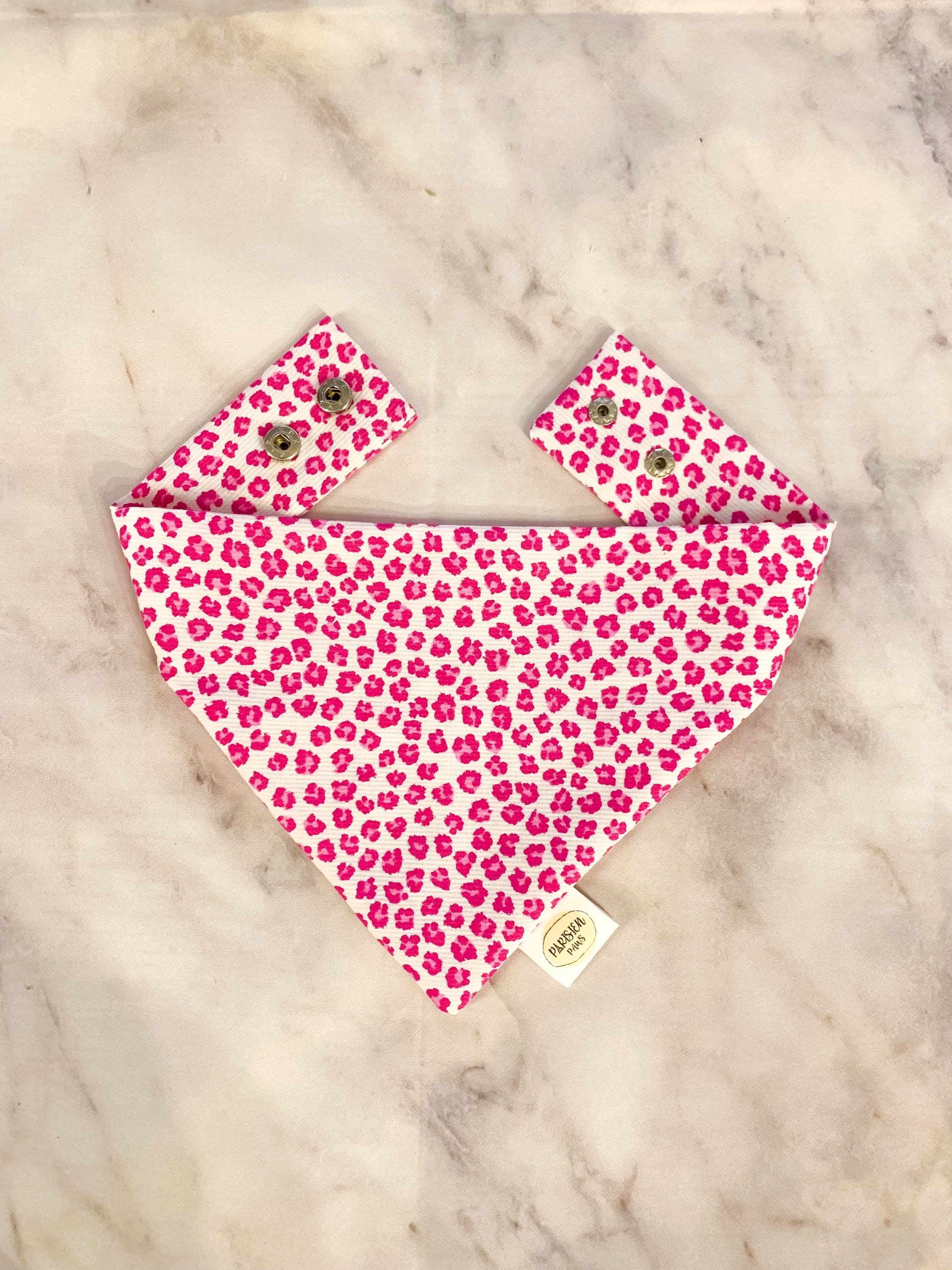 Bandana de Chien Valentine - Léopard Rose