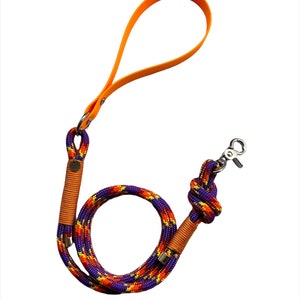 Lila Flash Hundeleine - Paracord Biothane / Vegan Leather