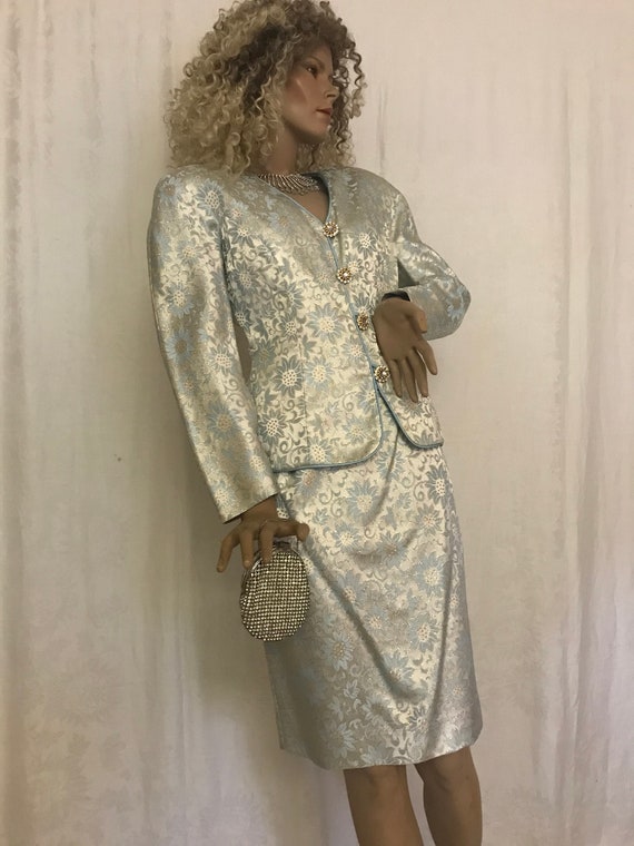 Vintage 1980’s Silver Lamé Suit