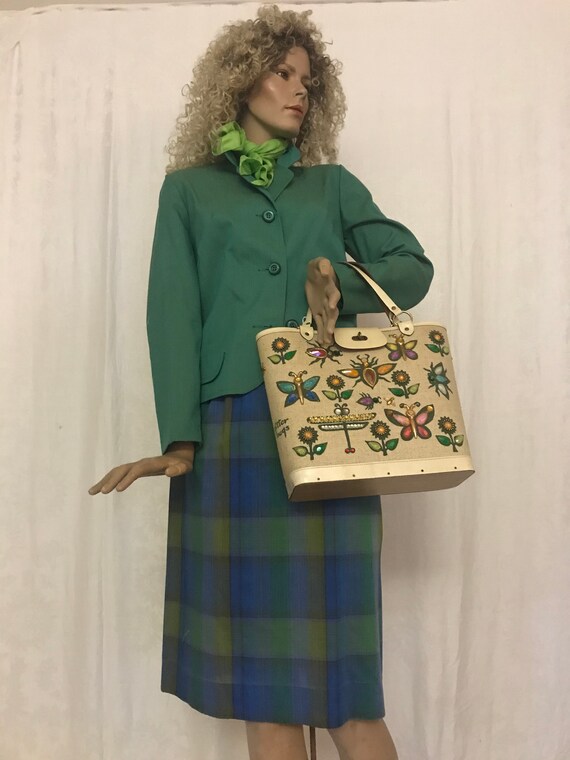 Vintage 1960’s Koret of California Solid Green & P