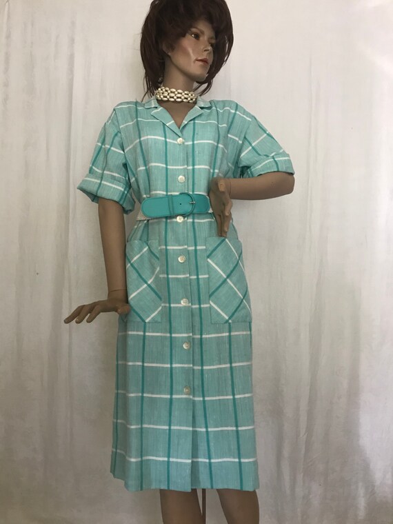 Vintage 1980’s Shirt Waist Chemise Dress
