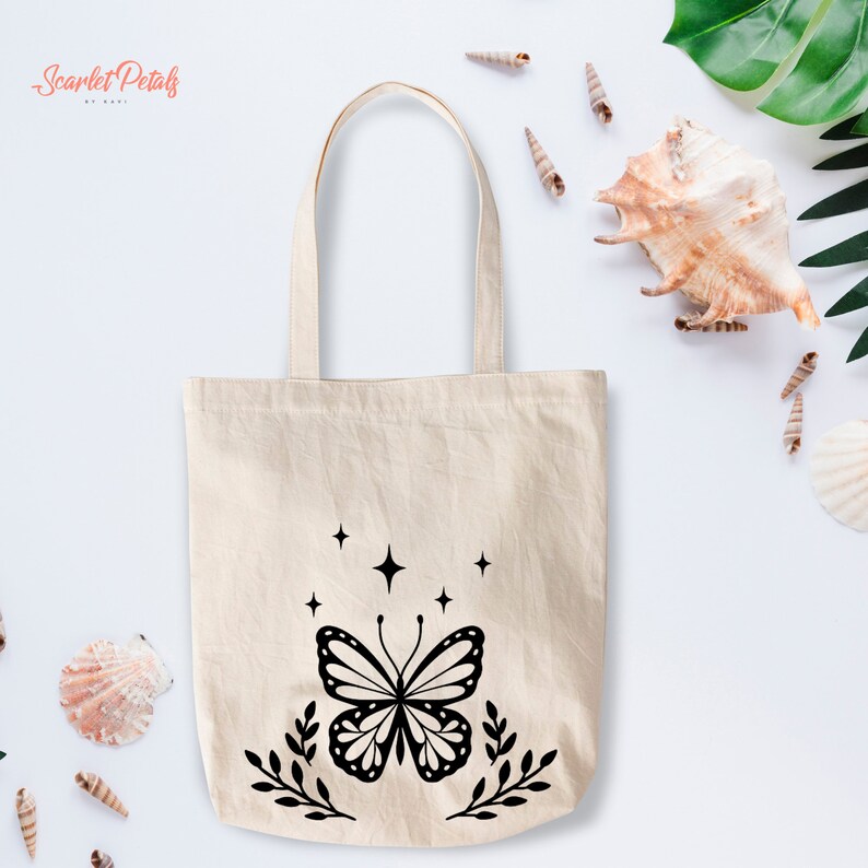 Custom Made Bag Butterfly Design Canvas Tote Bag Personalized Tote Bag