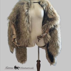 Imitation wolf fur cloak