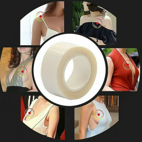 Cloth Tape Double-sided Body Adhesive Breast Bra Strip Safe Clear Lingerie  Tape 