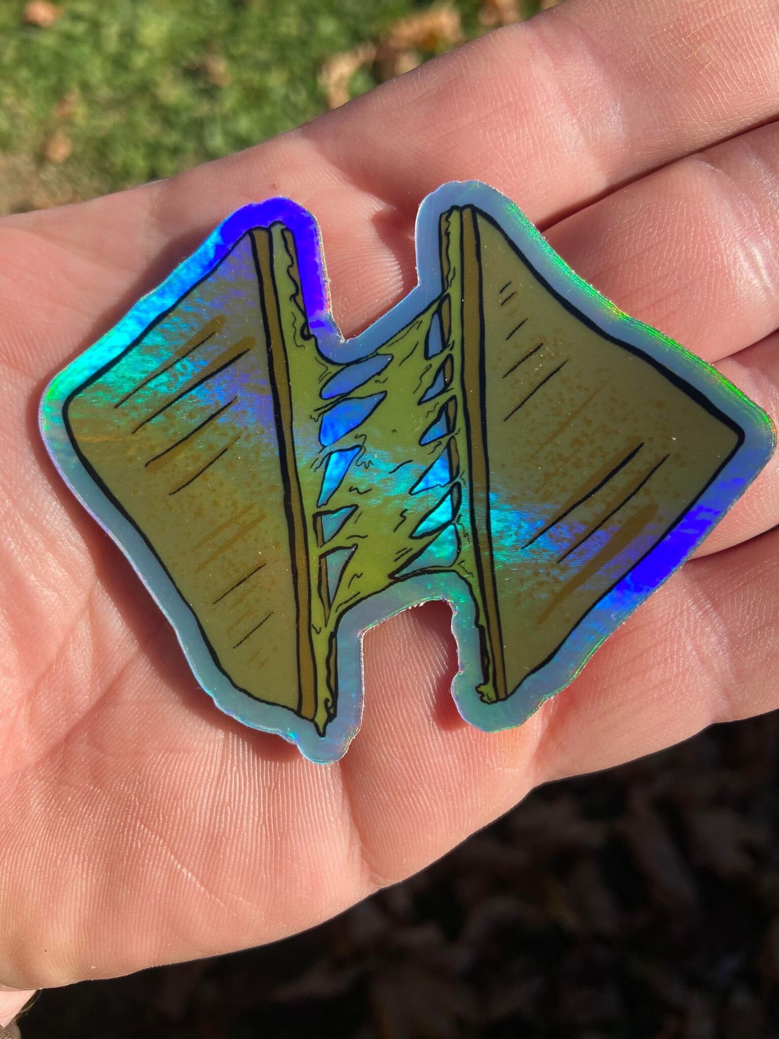 Grateful Grilled Cheese vinyl sticker HOLOGRAPHIC Etsy