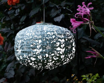 Solar Lantern 11" Hanging LED Light, Outdoor Yard Art / Home Decor, Garden Gift