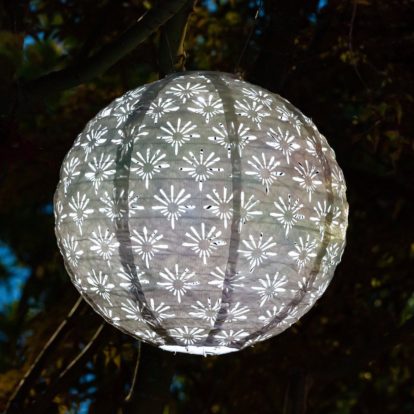 12 Tyvek Fabric Solar Lantern Soji Stella Deco Globe Etsy Australia