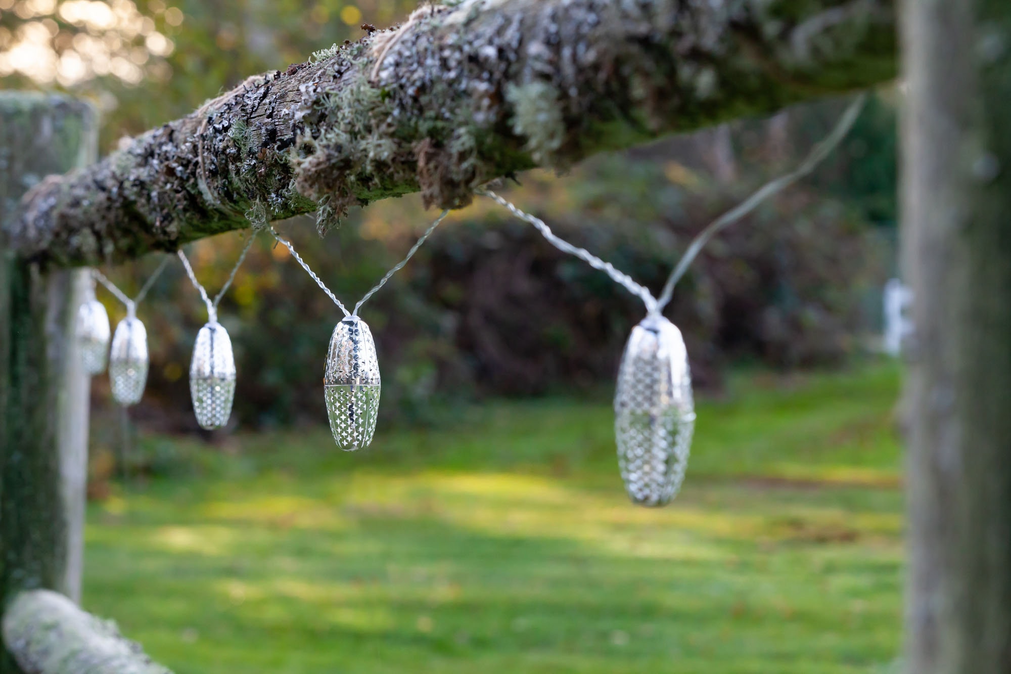 Metallic Solar String Lights 10 Piece Marrakesh Silver Star Etsy