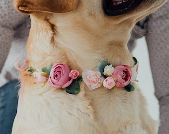 Dog wedding attire Girl dog flower crown