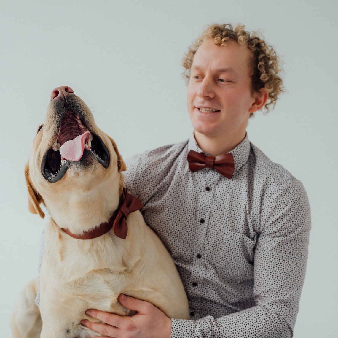 Dog and Human Matching Leather Dog Bow Tie Wedding Dog Etsy Singapore