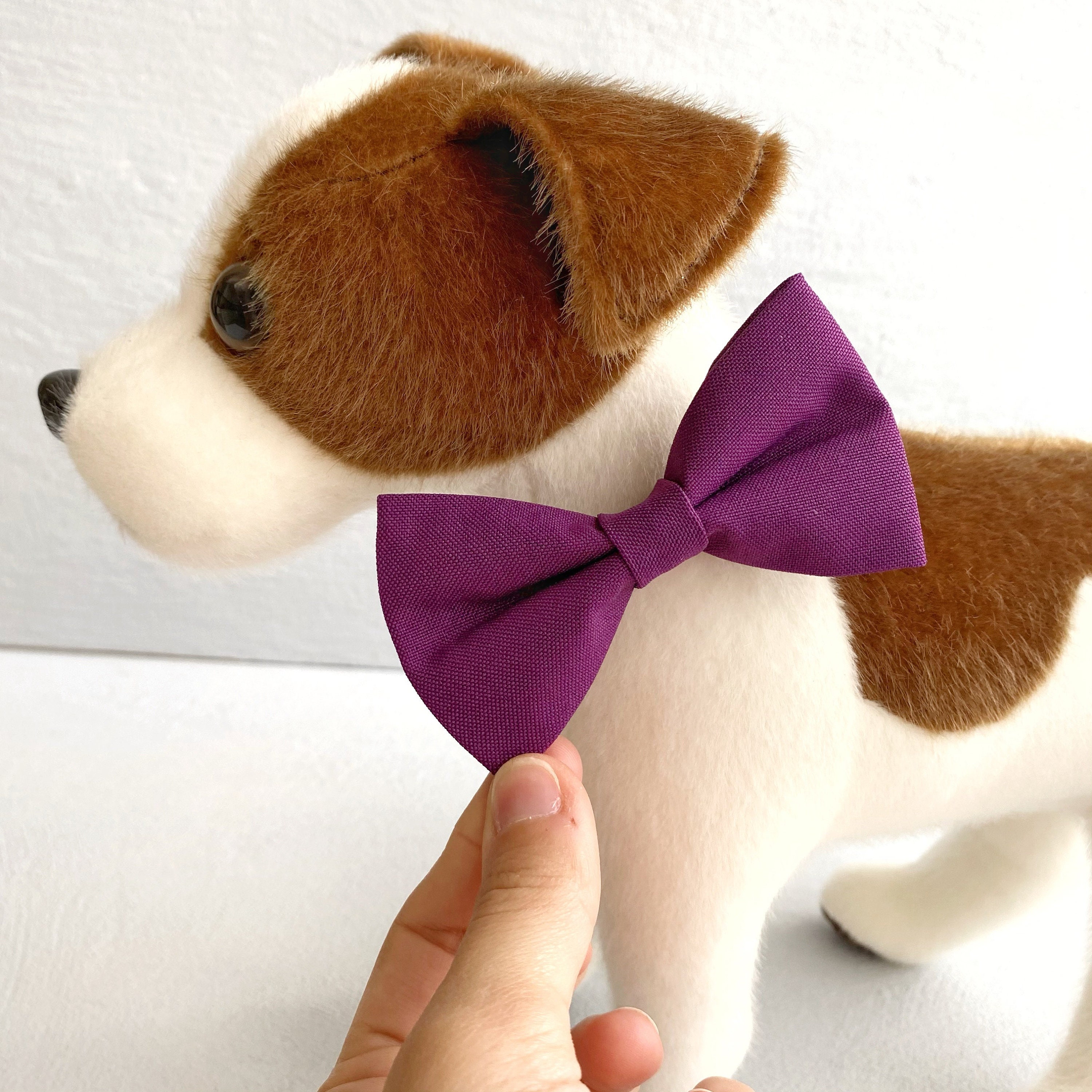 Purple Large Dog Bow Tie Wedding Bow Ties for Dogs Small Dog Bow Tie