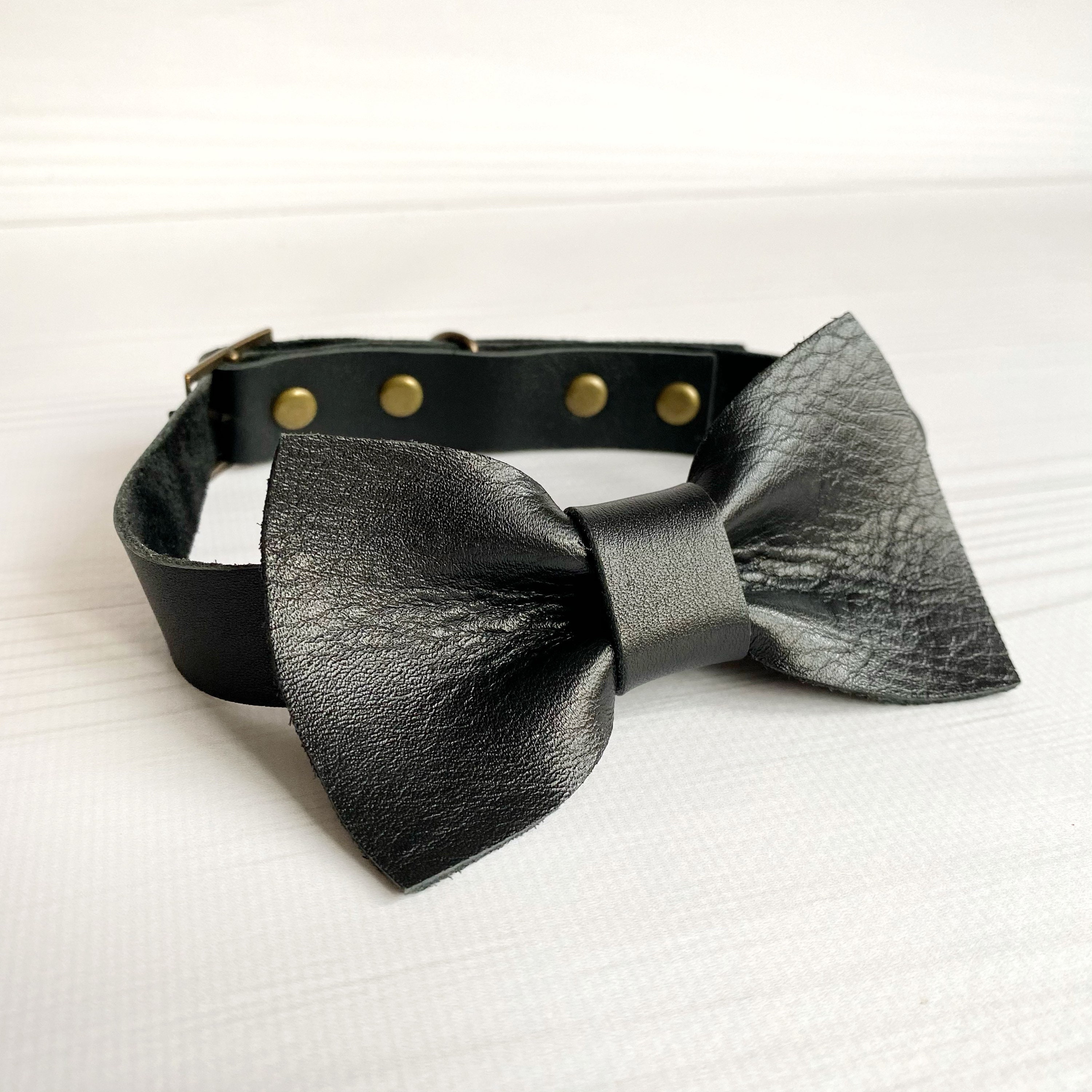 Extra small dog collar Black rolled leather dog collar with Etsy