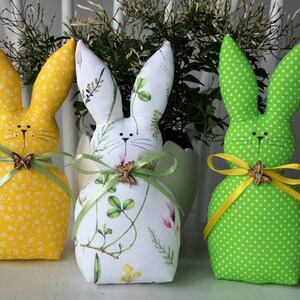 Easter bunny fabric bunny Easter bunny made of cotton fabric table decoration yellow green