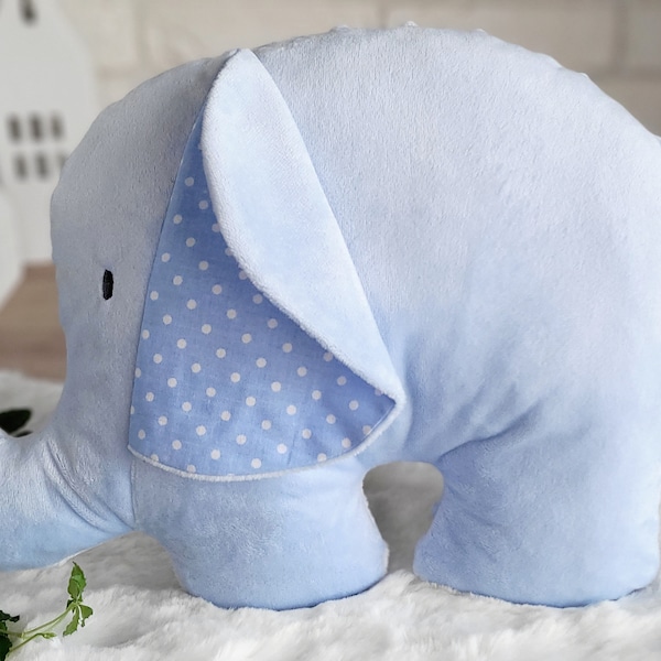 Kuschelkissen Elefant, Geburtskissen personalisiert, Deko Kissen, Decor Pillow, Kinderzimmer, Kissen mit Namen,