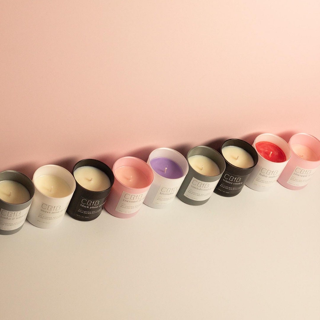 Bougies de Soja Parfumées Luxe Coulées à La Main Par Cr1B | Large
