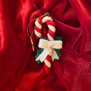 Candycane Handmade Bread Dough Ornament