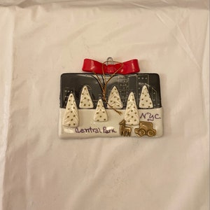 Central Park New York City Handmade Bread Dough Ornament