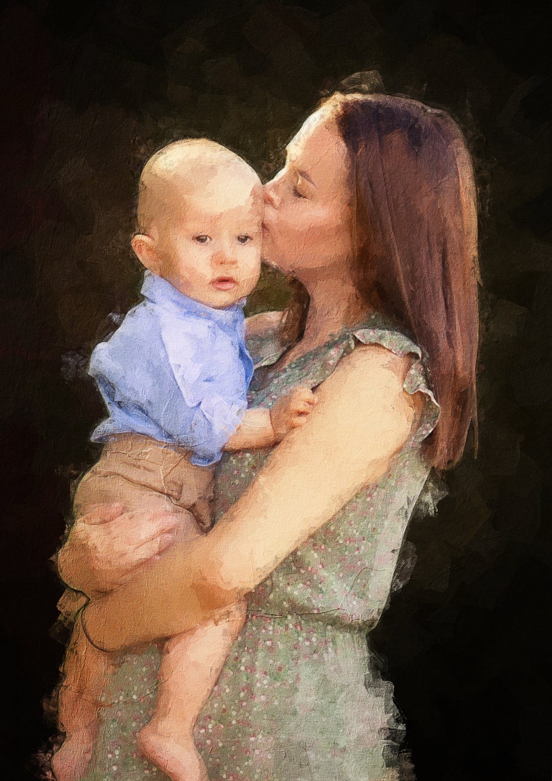 Peinture à partir de photo Portrait de famille personnalisé Etsy Peinture à partir de photo Portrait de famille personnalisé Etsy