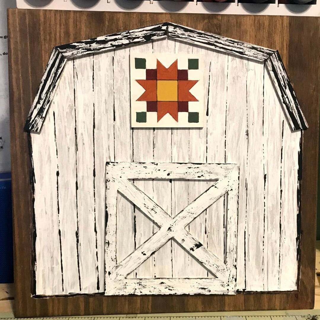 Rustic Barn Wall Hanging Country Barn Quilt Farmhouse Wood Etsy