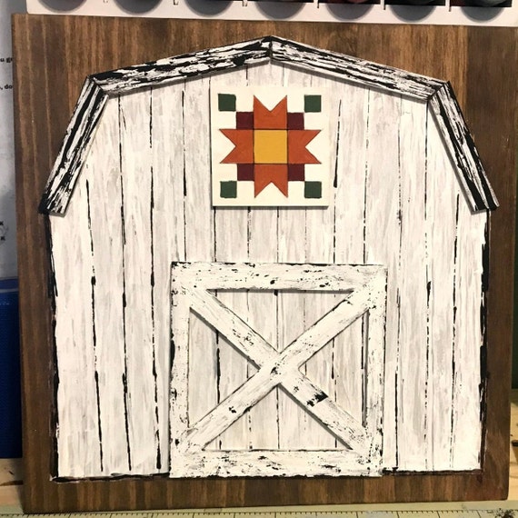 Rustic Barn Wall Hanging Country Barn Quilt Farmhouse Wood Etsy