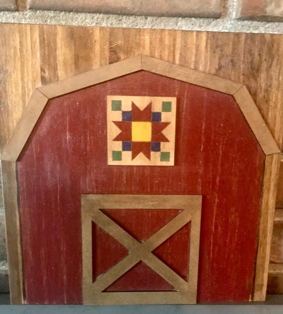 Rustic Barn Wall Hanging Country Barn Quilt Farmhouse Wood Etsy
