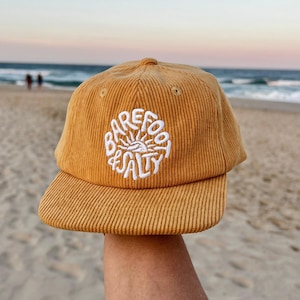 BF&S 6 panel corduroy hat - goldie -  kids/adults