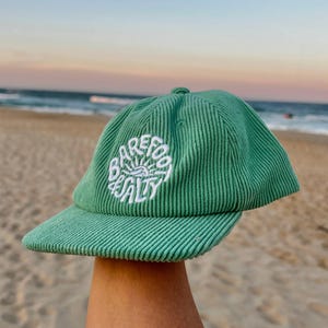 BF&S 6 panel corduroy hat - palm green -  kids/adults