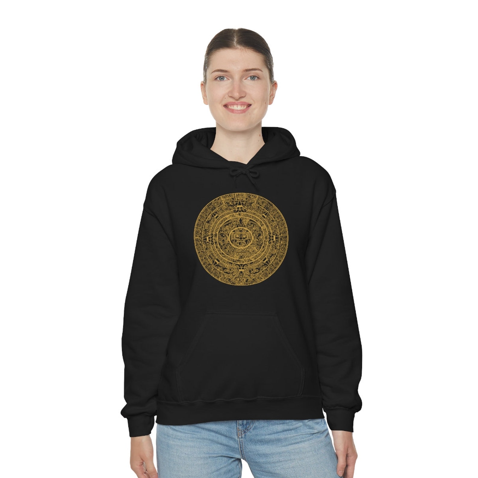 Aztec Calendar Hoodie Unisex Heavy Blend Hooded Sweatshirt - Etsy