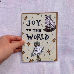 Gran tarjeta de felicitación de alegría para el mundo, tarjeta de feliz navidad, tarjeta de felicitación, tarjeta de felices fiestas